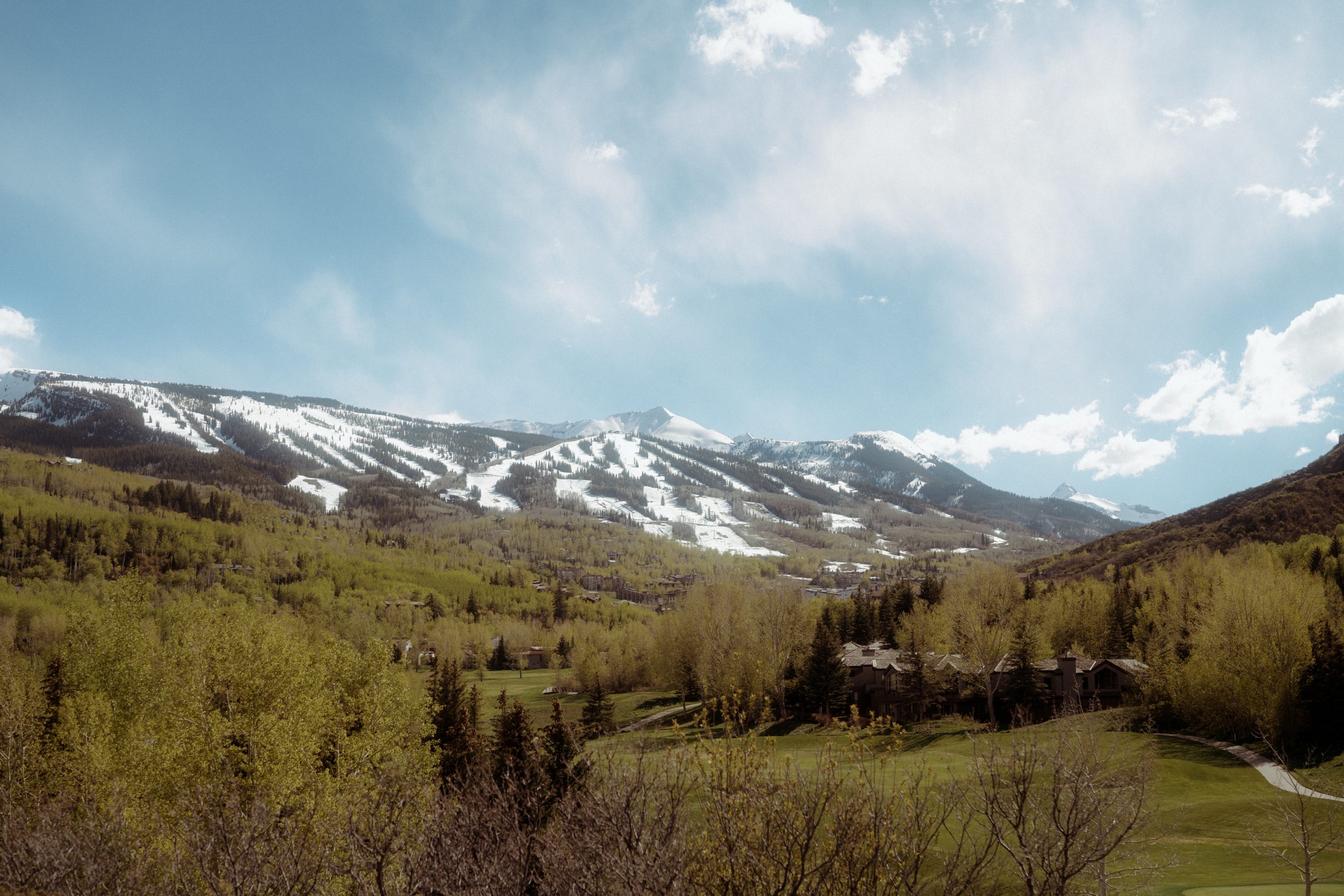 Colorado Rocky Mountain wedding setting at golden hour
